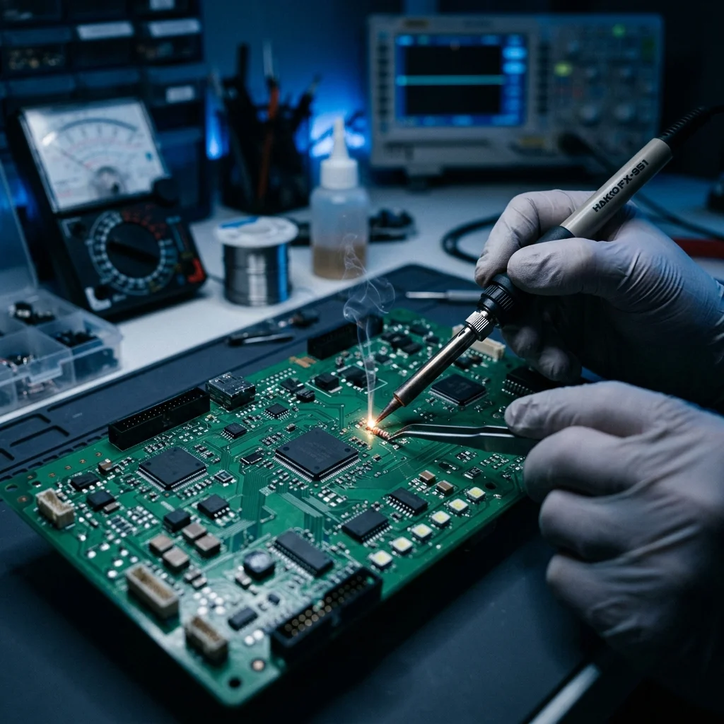 Odometer Repair PCB Soldering