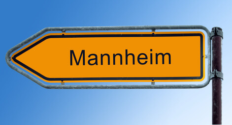 Tachojustierung Mannheim, Strassenschild Mannheim Tachojustierung